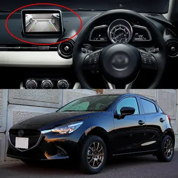AUTO RCA Adapteris Jungties Kabelis Mazda 2 Demio DJ~2017 Galinio vaizdo Kamera, Originalus Vaizdo Įvesties Jungiklis Konverteris Vielos
