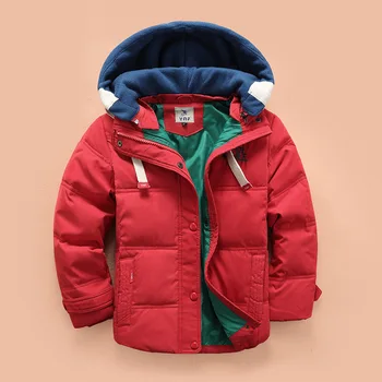 Abreeze vaikų Žemyn & Parkas 4-10T žiemos vaikai viršutiniai drabužiai berniukams atsitiktinis šiltas gobtuvu striukė berniukams, kieti berniukai šilti paltai