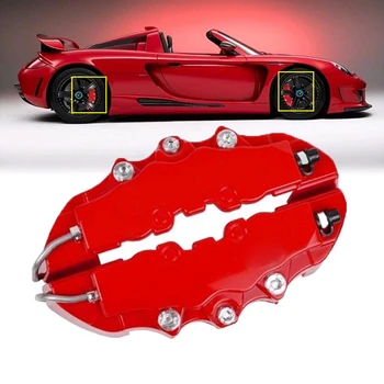 Abs Plastiko Sunkvežimių 3d Red Naudinga Automobilių Universalus Diskas Stabdžių Suportas Apima Priekiniai Galiniai Auto Universalus Rinkinys, Automobilių Reikmenys