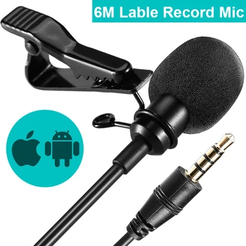 AirMic 6M Etiketės Lavalier Įrašymo Kondensatoriaus Mikrofonas skirtas iPhone