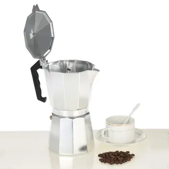 Aliuminis kavinukas 50Ml 1Cup Kavos virimo aparatas Espresso Sietelis Stovetop Mocha Puodą Elektros Mados Viryklė