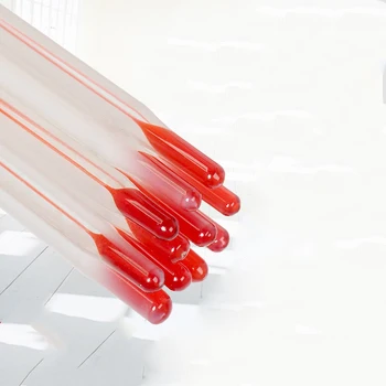 Alkoholio raudonas skystis stiklo termometras, raudonas vandens termometras stikline lazdele termometras baro stalo vandens temperatūros matuoklis