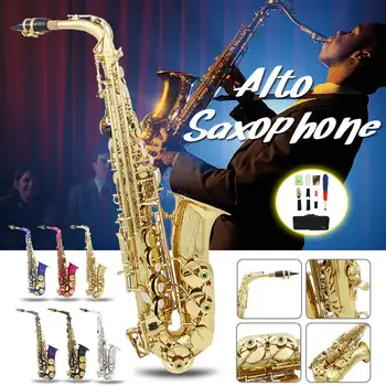 Alto Saksofonas Eb Butas Atnaujinti Saksofonas Išskirtinį Orkestro Instrumentas Alto Sax Nustatyti Padidėjo Trimitas Su Paminkštintas Dėklas