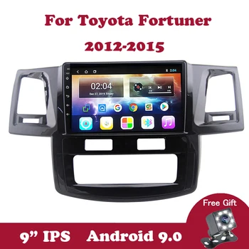 Android 9.0 daugialypės terpės Grotuvas, Automobilis Stereo-Auto Radijo Toyotal Fortuner HILUX Revo Vigo 2007-Manual KS Navigacija GPS DVD