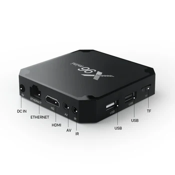 Android TV QHD X96mini Smart TV BOX Amlogic S905W 1G8G/2G16G Wifi 2.4 G Mini Set Top Box X96 Mini TELEVIZIJOS Rėmimo 4K QHD FHD TV Box