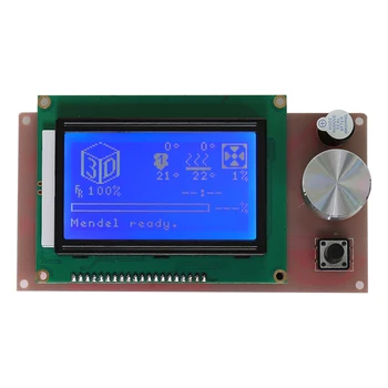 Anet A6 E12 E16 12864 LCD Smart Ekranu Valdiklio Modulis+2vnt 10 Pin Lankstus Plokščias Juostelės Kabelis 3D Spausdintuvo dalys
