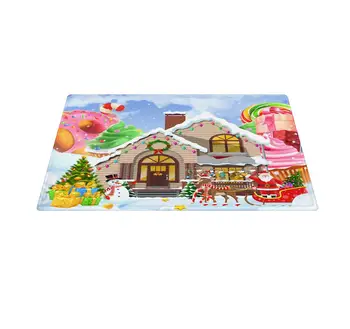 Animacinių filmų Dizaino Kalėdų vaikams Dušo Užuolaidos Candyland Candy House Santa Claus Sniego Vonios Užuolaidos Vaikų Dekoro Dovanos