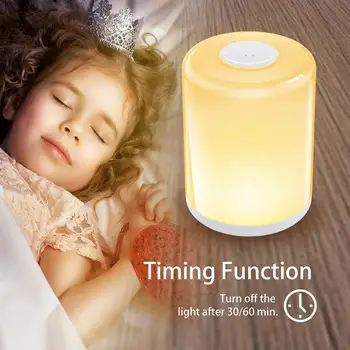 Animacinių filmų Šypsena Laikas Touch Spalvinga Miegamojo Lovos Naktį Šviesos diodų (LED) Emocinę Atmosferą, Atsižvelgiant Kūdikio Maitinimosi Ir Miego Šviesos