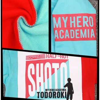 Anime Boku No Mano Herojus Akademinės Bendruomenės Hoodie Todoroki Shoto Cosplay Kailis Mano Herojus Mokslo Vyrų, Moterų Atsitiktinis Marškinėlius Striukė