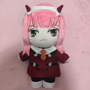 Anime DARLING į FRANXX 02 Nulis Du Cosplay Mielas Pliušinis Įdaryti Pakeisti Lėlės Žaislas 20cm Lėlės Plushie Drabužius Kalėdų Dovana