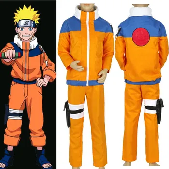 Anime Naruto Shippuden Kostiumai Uzumaki Naruto vienodas NARUTO vaikas, Vaikai, Berniukas Etape šalies drabužių Cosplay Helovinas Kostiumai