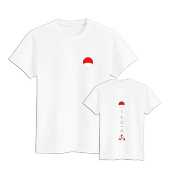Anime Naruto Shippuuden Uchiha Klano Sharingan Atspausdintas T-shirt Cosplay Kostiumų Kasdien Atsitiktinis Trumpas Rankovėmis Tee Marškinėliai