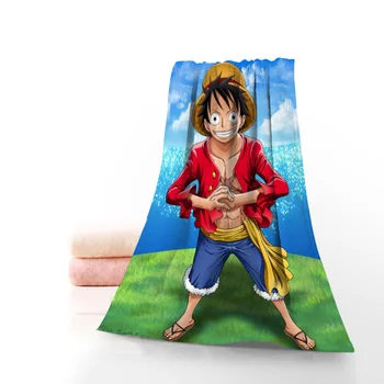 Anime One Piece Luffy Rankšluosčiai Mikropluošto Audinio Vonios Rankšluosčiai Kelionės,Paplūdimys,FaceTowel Užsakymą Kūrybos Rankšluosčio Dydis 35X75cm ,70X140cm