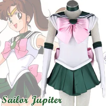 Anime Sailor Moon Makoto Kinas/Sailor Jupiter Cosplay Kostiumas Suknelė Sailor Moon 
