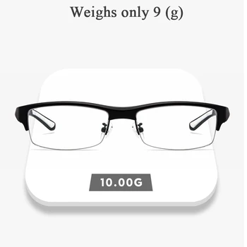 Anti-mėlyna šviesa Sporto Photochromic skaitymo akiniai lauko spalva keičiasi Presbyopia pusė Kadro Akiniai Black 2.5 1.50