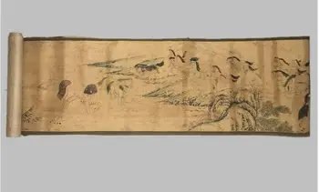 Antikvariniai kaligrafijos ir tapybos, kaligrafijos, pažymėkite dažymas arklių skaičius