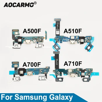 Aocarmo Samsung Galaxy A500F A510F A700F A710F USB Įkrovimo lizdas Įkroviklis Mic Doko Mikrofonas laisvų Rankų įranga Garso Lizdas Flex Kabelis