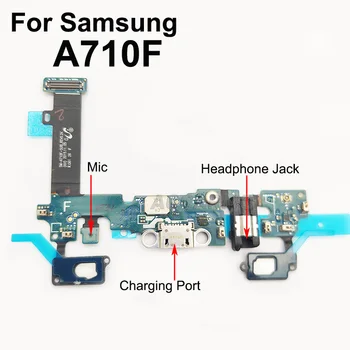 Aocarmo Samsung Galaxy A500F A510F A700F A710F USB Įkrovimo lizdas Įkroviklis Mic Doko Mikrofonas laisvų Rankų įranga Garso Lizdas Flex Kabelis