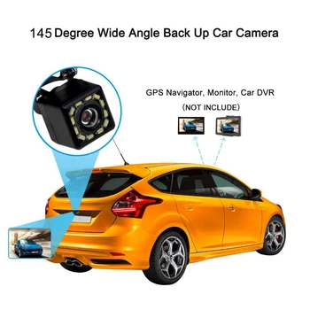 Aoshike Automobilio Galinio vaizdo Kamera Universalios Atsarginės automobilių Stovėjimo aikštelė Kamera 12LED Naktinio Matymo Vandeniui Hd spalvotą Vaizdą Su Vaizdo Kabelis 6M