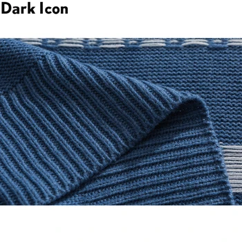 Apvalios Kaklo Dryžuotas Megztinis Vyrams Negabaritinių Preppy Stiliaus Megztinis Vyrams Džemperis Spalvos Bloką Trikotažas Megztiniai Vyras