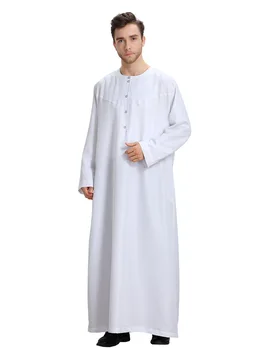 Arabų Musulmonų drabužiai vyrams thobe arabų Islamo abayas suknelė Indijos vyrai kaftan Skraiste Vyrai XXL, XXXL Plius dydis Drabužių 061701