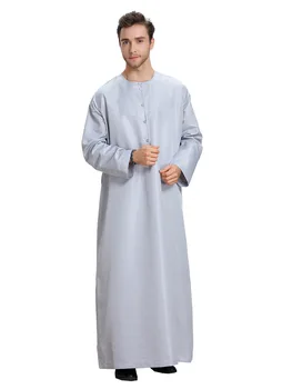 Arabų Musulmonų drabužiai vyrams thobe arabų Islamo abayas suknelė Indijos vyrai kaftan Skraiste Vyrai XXL, XXXL Plius dydis Drabužių 061701
