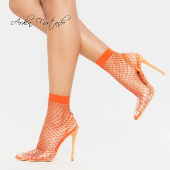 Arden Furtado 2019 m. vasarą užsivilkti seksualus tinklai, vielos tinklo adatos (stiletai šalies ponios batai paslysti ant pažymėjo tne batai, PVC batai, sandalai