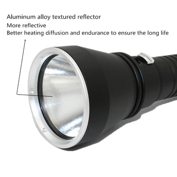 Atsparus vandeniui Nardymas žibintuvėlis galingas XHP70 4200LM XHP50 2600LM LED povandeninės blykstės šviesos nardymo Lempos lanterna 26650 18650