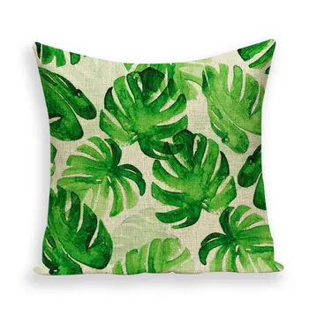 Augalų Mesti Pagalvės Dangtelis Tropic Medis Žalias Dangtelis Pagalvėlės, Gėlių Dekoratyvinės Pagalvėlės, už Sofos Apdailos Pagalvių užvalkalus Atveju
