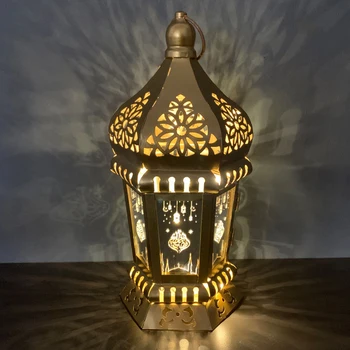 Aukso LED Žibintai, Žibintų Eid Mubarakas Ramadanas Lempa Namų Islamo Prekes