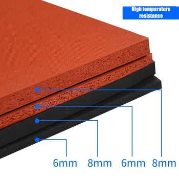 Aukštos Kokybės 200*250*8mm Paspaudus kilimėlis Laminavimo staklės, silikono padas minkšta kempinė putų lenta aukštai temperatūrai atsparus padas