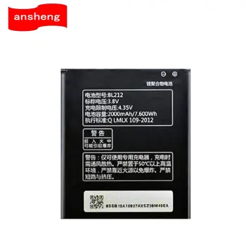 Aukštos Kokybės 2000mAh BL212 baterija Lenovo S8 A708T A628T A620T A780E A688T S898t+ mobilusis telefonas