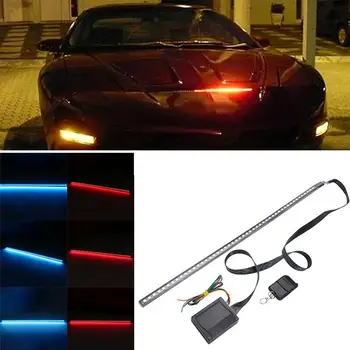 Aukštos Kokybės 22inch 48LED RGB Automobilių Skeneris Knight Rider Strobe Flash Šviesos Juostelės+Nuotolinio Automobilio LED žibintai, Įrankiai
