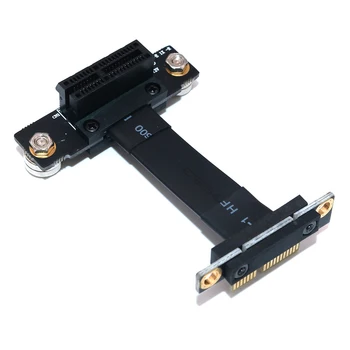 Aukštos Kokybės PCI-e PCI Express 36PIN 1X ilgiklis (dvigubas vertikalus 90 laipsnių kryptimi)su Magnetine koja