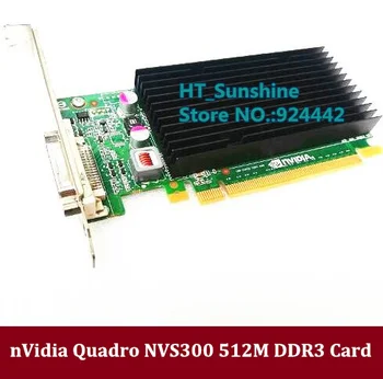 Aukštos Kokybės Pilno aukščio laikiklis NVIDIA Quadro NVS300 PCI-E 512M Grafikos DDR3 Vaizdo plokštė su DMS59 Kabelis
