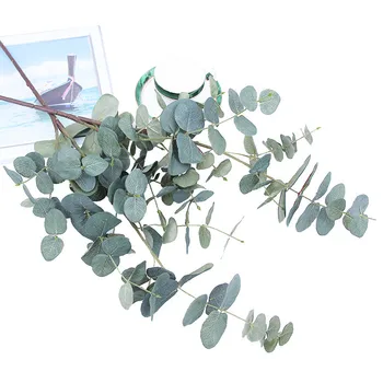 Aukštos kokybės Dirbtinių augalų eukalipto lapai netikrą gėlių žalieji augalai namuose kambarį sodo žalia apdaila, apželdinimas