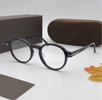 Aukštos kokybės akiniai TF5606 apvalūs akiniai acetato rėmelis gali būti precription akinius trumparegystė hyperopic akiniai