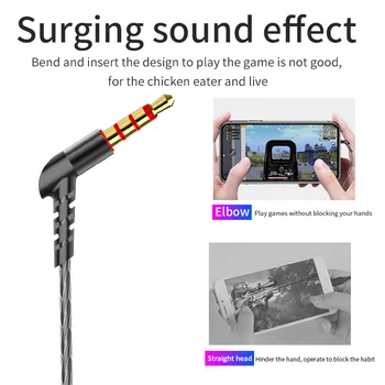 Ausinės Laidinio žaidimas laisvų rankų įranga Pakabinti ear tipo heavy bass ausinės Vištienos žaidimą Ausines 3,5 mm in-ear Ausinių lizdas judėjimas