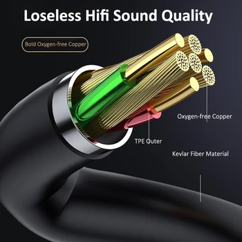 Ausinės su Mikrofonu 3.5 mm Tipas C Laidinio Ausinės Bass HIFI Žaidimų Ausinių Garsas Stereo 8 Varikliai, Vairuotojai Triukšmo Panaikinimo
