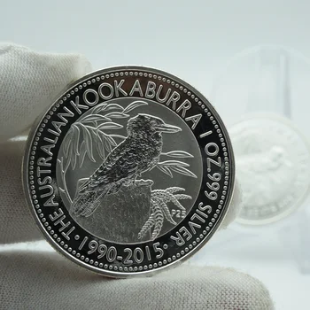 Australija kukabaros monetos Australija 1 Doleris, 1 Oz Sidabro Moneta, Mėtų, 2016 m. 1 oz 999 Skiedra Karšto parduodant aukštos kokybės kopija monetos