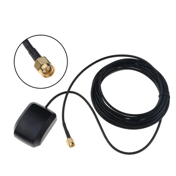 Automobilinis GPS Imtuvas SMA Conector 3M kabelis GPS Antena, automobilio Auto antenos adapteris, skirtas DVD Navigacijos Naktinio Matymo Kamera