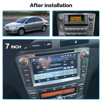 Automobilio DVD grotuvas GPS navigacija Toyota Avensis 2002-2008 T250 Android 9.0 multimedijos 2 din Automobilio Radijo, GPS auto stereo galvos vienetas