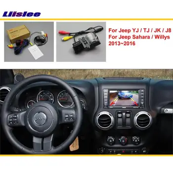 Automobilio Galinio vaizdo Atbuline Kamera Jeep YJ / TJ / JK / J8 / Sahara / Willys 2013~2016 AUTO Stovėjimo CAM Pradinį Ekraną, Suderinamą