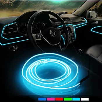 Automobilio LED Juostelės Apdaila Girliandą Lynas Vamzdžių Linijos, Neono Šviesos KIA RIO K2 