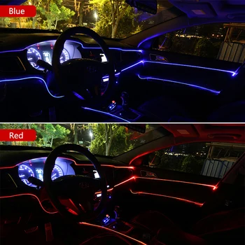 Automobilio LED Juostelės Apdaila Girliandą Lynas Vamzdžių Linijos, Neono Šviesos KIA RIO K2 