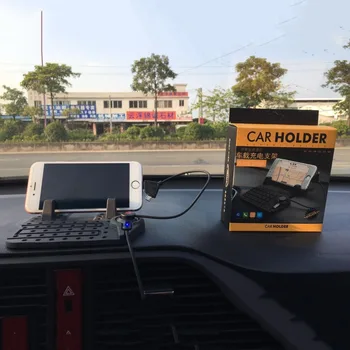 Automobilių Apmokestinimo Mobiliojo Telefono Laikiklis Reguliuojamas Laikiklis GPS Automobilio prietaisų Skydelio dėklas Su Magnetiniu USB duomenų Kabelis, skirtas Telefonu