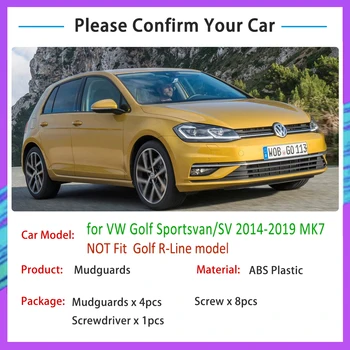 Automobilių Mudflap Purvasargių Sparnas Volkswagen VW Golf Sportsvan SV~2019 2016 2017 Šildomi, Auto Pardavimas, Reikmenys, Prekės