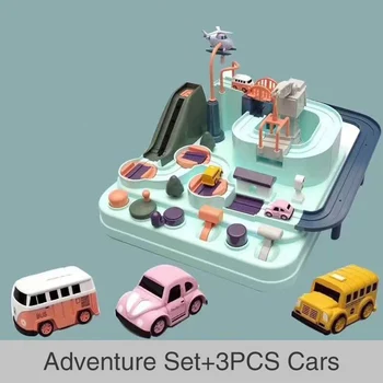 Automobilių Nuotykių Žaislinės Transporto Priemonės Vadove Manipuliavimo Būrys Dovana Interaktyvus Kelio Macaron Spalvų Modeliavimo Konkurencijos Vaikai