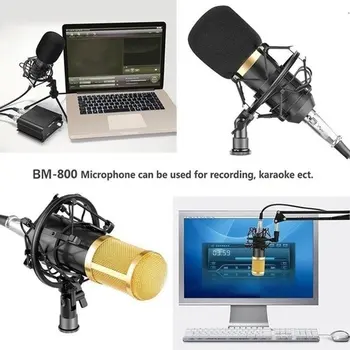 BM-800 Universalus Pakenčiamas Apkrovos Mic Mikrofonas Shock Mount Įrašą Turėtojas Stovėti Radijo Studijos Garso Įrašymo Laikiklis