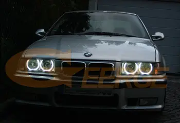 BMW E36 318I 323I 325I 328I 1992-1998 Euro priekinis žibintas Puikiai Itin šviesus CCFL Angel Eyes Halo Žiedas rinkinys Dienos Šviesą